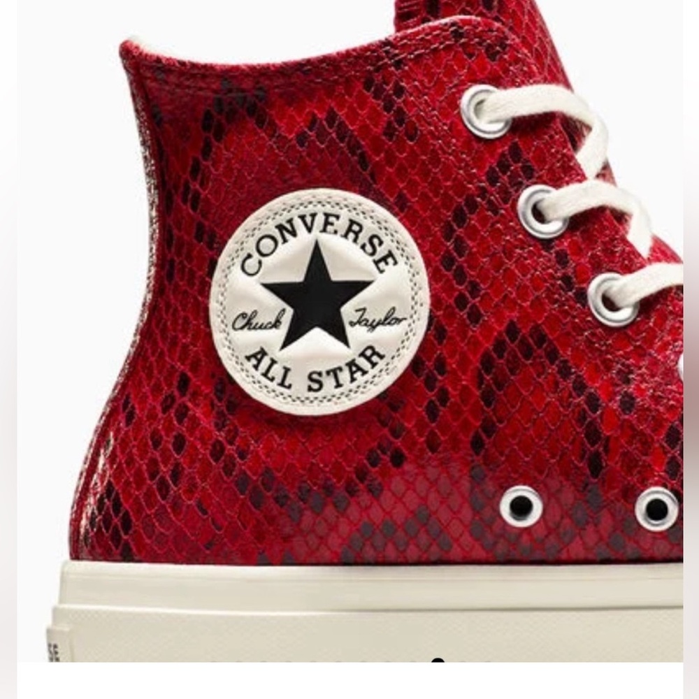 Leather Converse Women's Chuck Taylor All Star Lift Platform High-top, Size 7.5 - Picture 7 of 8